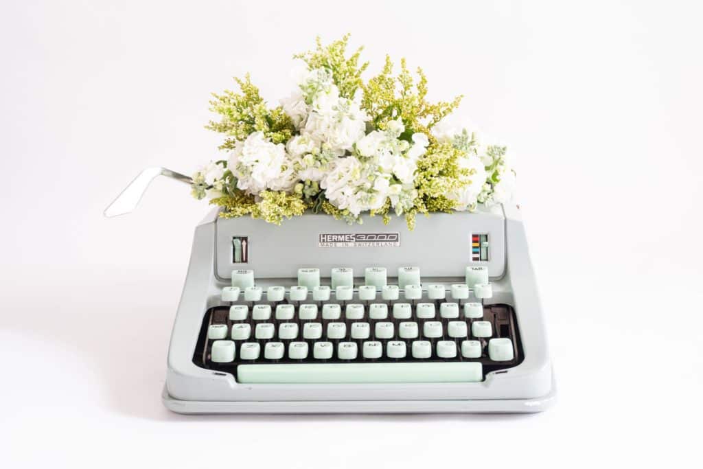 Typewriter flowers