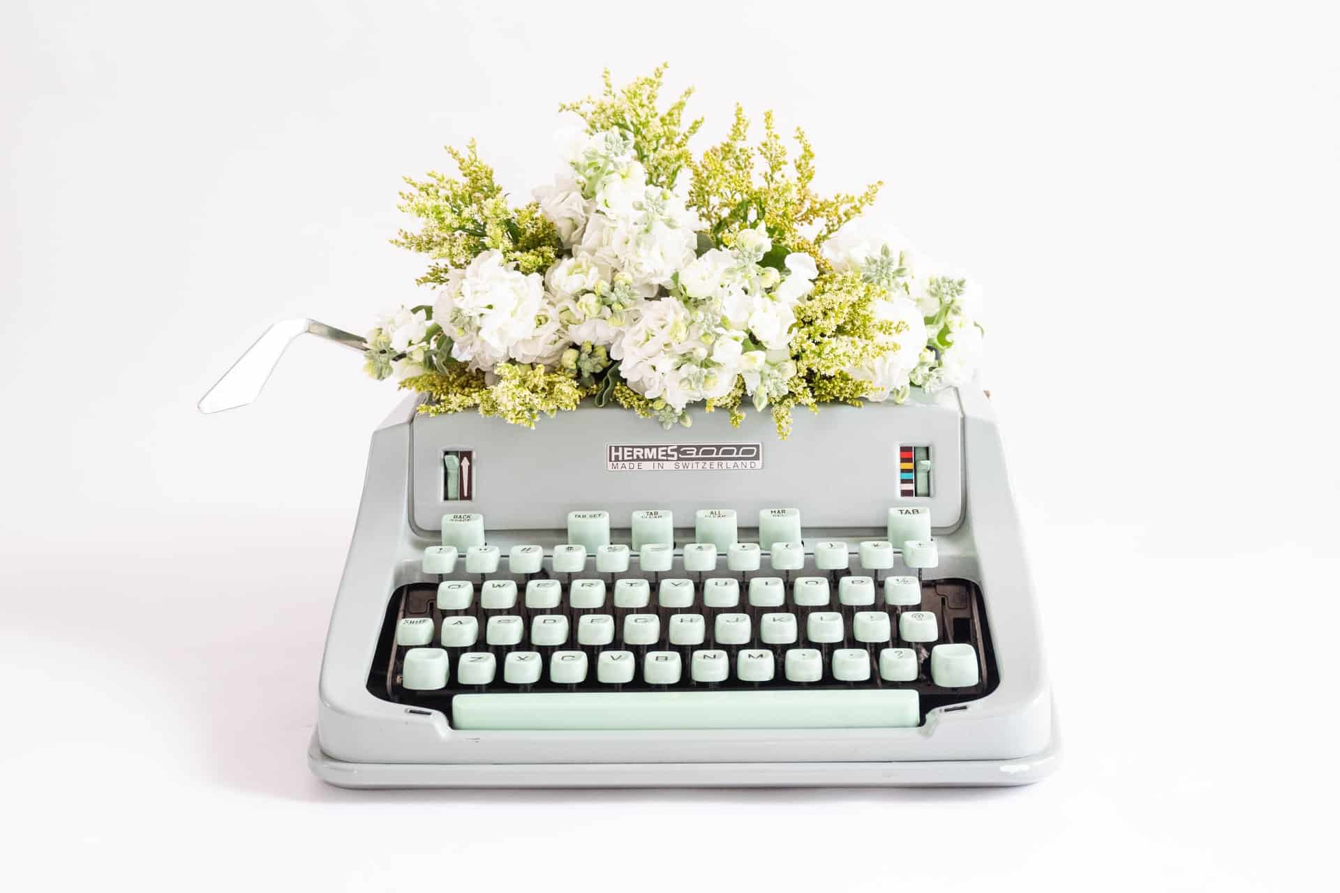 Typewriter flowers